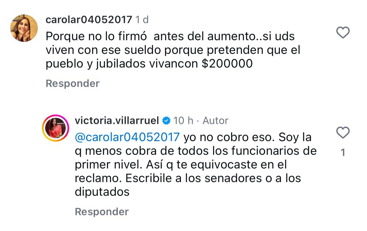 villarruel-se-quejo-por-su-sueldo-y-dijo-que-hasta-un-vocero-gana-mas-que-ella-me-pagan-dos-chirolas-3 Villarruel se quejó por su sueldo y dijo que hasta un vocero gana más que ella: “Me pagan dos chirolas”