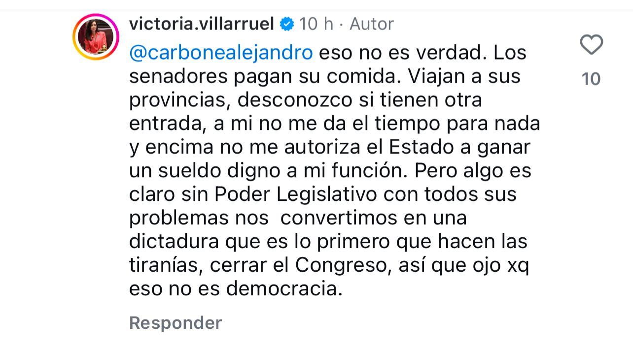 villarruel-se-quejo-por-su-sueldo-y-dijo-que-hasta-un-vocero-gana-mas-que-ella-me-pagan-dos-chirolas-6 Villarruel se quejó por su sueldo y dijo que hasta un vocero gana más que ella: “Me pagan dos chirolas”