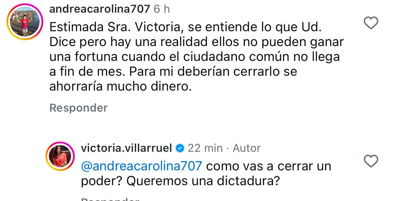 villarruel-se-quejo-por-su-sueldo-y-dijo-que-hasta-un-vocero-gana-mas-que-ella-me-pagan-dos-chirolas-9 Villarruel se quejó por su sueldo y dijo que hasta un vocero gana más que ella: “Me pagan dos chirolas”