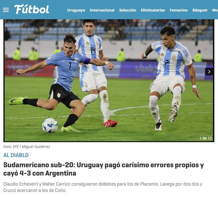 que-dijeron-en-uruguay-tras-la-derrota-con-argentina-en-el-sudamericano-sub-20-1 Qué dijeron en Uruguay tras la derrota con Argentina en el Sudamericano Sub 20