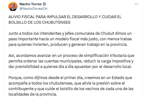 chubut-el-gobernador-torres-impulsa-un-pacto-fiscal-con-los-intendentes-para-bajar-ingresos-brutos-en-la-provincia Chubut: el gobernador Torres impulsa un pacto fiscal con los intendentes para bajar Ingresos Brutos en la provincia