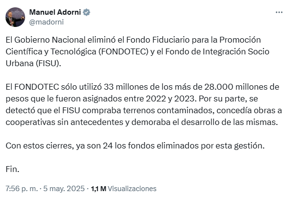 disolvieron-los-fondos-fiduciarios-para-la-integracion-socio-urbana-y-la-promocion-cientifica-y-tecnologica Disolvieron los fondos fiduciarios para la Integración Socio Urbana y la Promoción Científica y Tecnológica