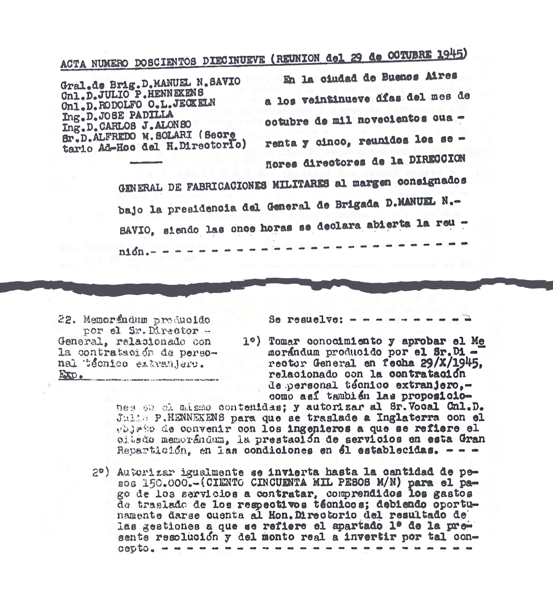 documentos-desclasificados-fabricaciones-militares-destino-usd-5-millones-a-misiones-secretas-en-europa-al-finalizar-la-segunda-guerra-2 Documentos desclasificados: Fabricaciones Militares destinó USD 5 millones a misiones secretas en Europa al finalizar la Segunda Guerra