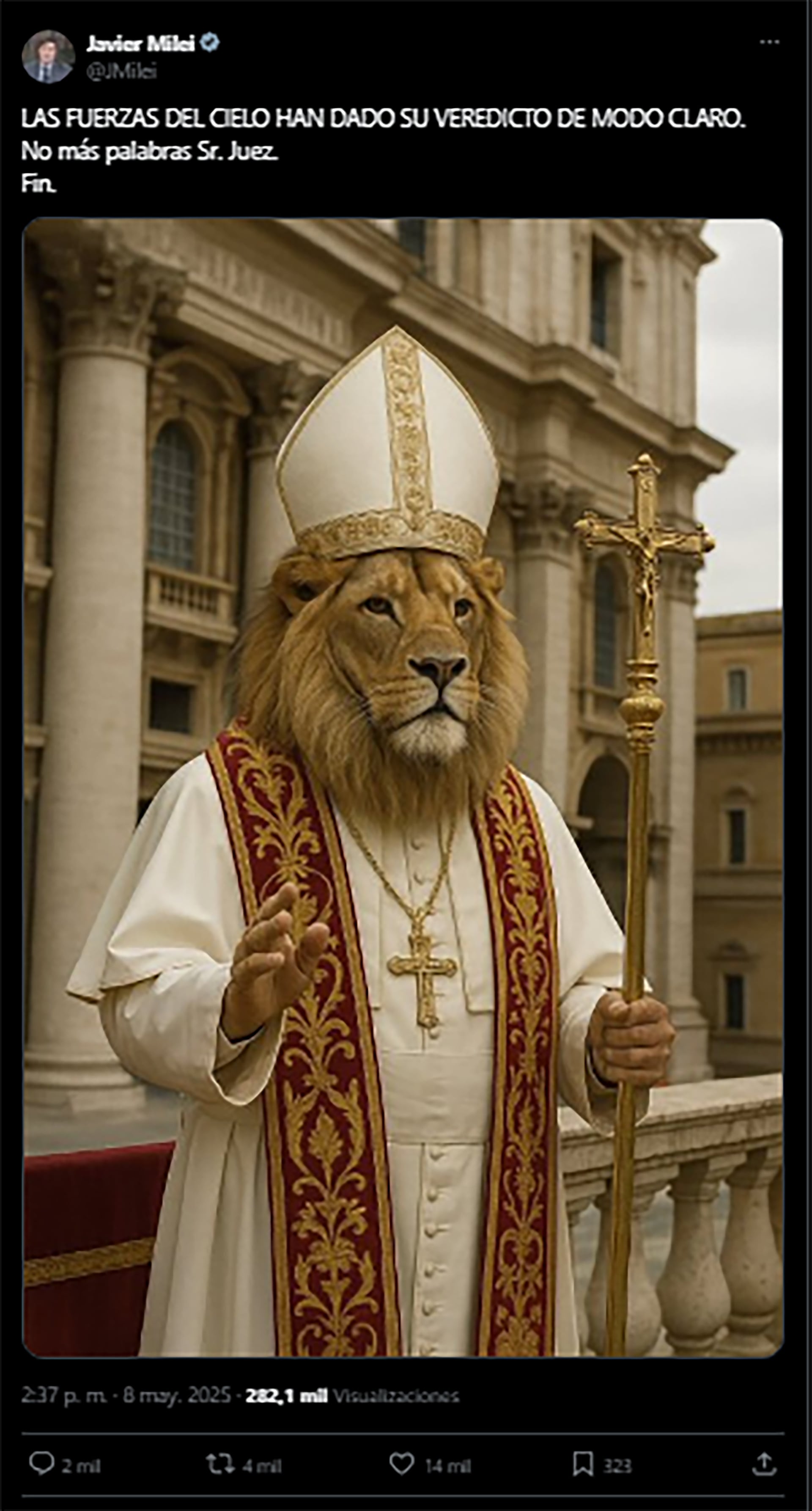 el-gobierno-celebro-la-eleccion-de-leon-xiv-sucesor-de-francisco-un-nuevo-capitulo-en-la-historia-de-la-iglesia-y-del-mundo-2 El Gobierno celebró la elección de León XIV, sucesor de Francisco: “Un nuevo capítulo en la historia de la Iglesia y del mundo”