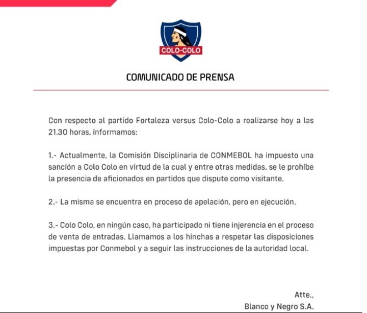 pese-a-la-prohibicion-dos-mil-hinchas-de-colo-colo-viajaron-a-brasil-y-hay-preocupacion-por-nuevos-incidentes-2 Pese a la prohibición, dos mil hinchas de Colo Colo viajaron a Brasil y hay preocupación por nuevos incidentes