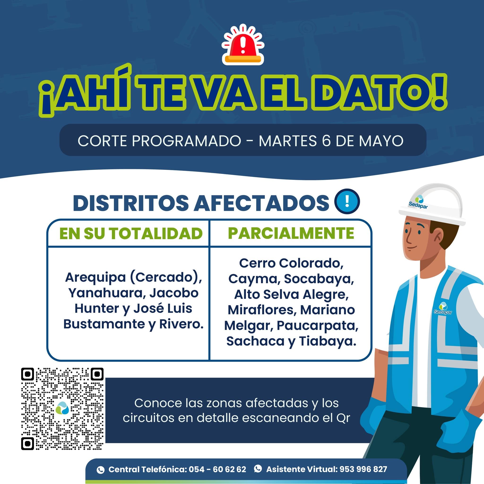 sedapar-de-arequipa-suspendera-servicio-de-agua-potable-en-estos-distritos-hoy-martes-6-de-mayo-1 Sedapar de Arequipa suspenderá servicio de agua potable en estos distritos hoy martes 6 de mayo