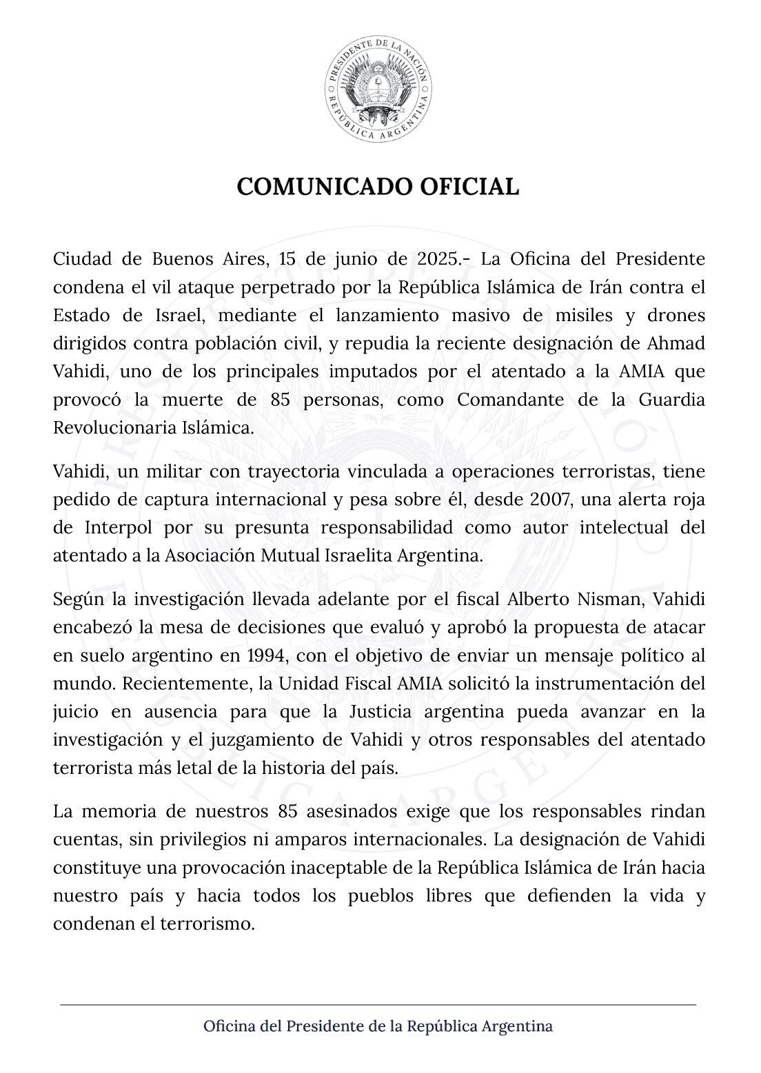 el-gobierno-repudio-la-designacion-de-uno-de-los-acusados-por-el-atentado-a-la-amia-como-lider-militar-irani-1 El Gobierno repudió la designación de uno de los acusados por el atentado a la AMIA como líder militar iraní