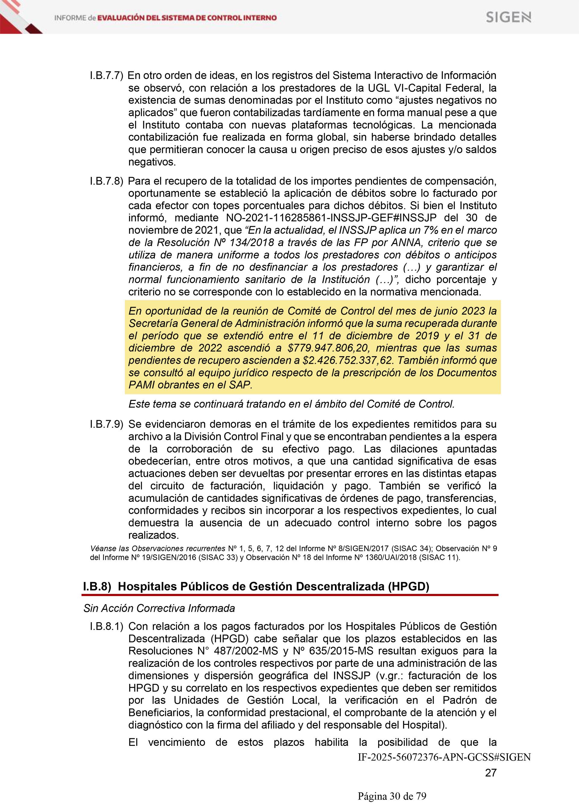 la-sigen-detecto-graves-irregularidades-en-el-pami-y-un-perjuicio-economico-que-supera-los-16-000-millones-en-2023-3 La SIGEN detectó graves irregularidades en el PAMI y un “perjuicio económico” que supera los $16.000 millones en 2023
