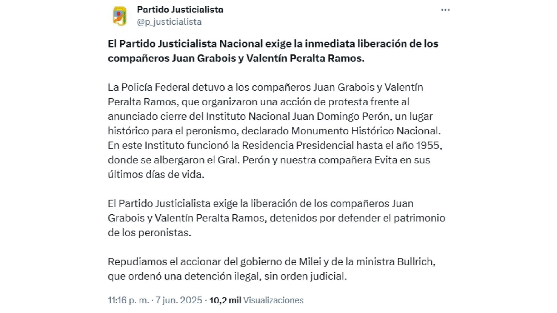 liberaron-a-juan-grabois-tras-haber-sido-detenido-por-ocupar-el-instituto-juan-domingo-peron-no-tengo-una-imputacion-especifica-4 Liberaron a Juan Grabois tras haber sido detenido por ocupar el Instituto Juan Domingo Perón: “No tengo una imputación específica”