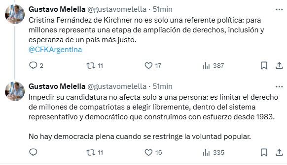 los-mensajes-del-arco-politico-tras-la-confirmacion-de-la-condena-a-cristina-kirchner-4 Los mensajes del arco político tras la confirmación de la condena a Cristina Kirchner