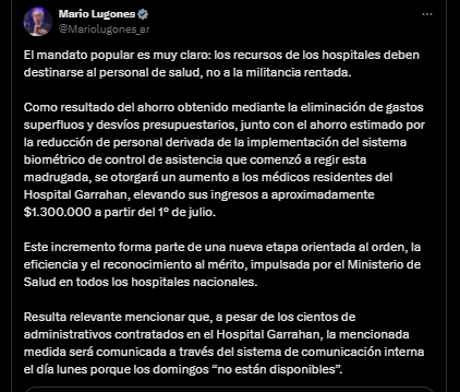 mario-lugones-hablo-sobre-el-conflicto-en-el-hospital-garrahan-los-recursos-no-deben-destinarse-a-la-militancia-rentada Mario Lugones habló sobre el conflicto en el Hospital Garrahan: “Los recursos no deben destinarse a la militancia rentada”