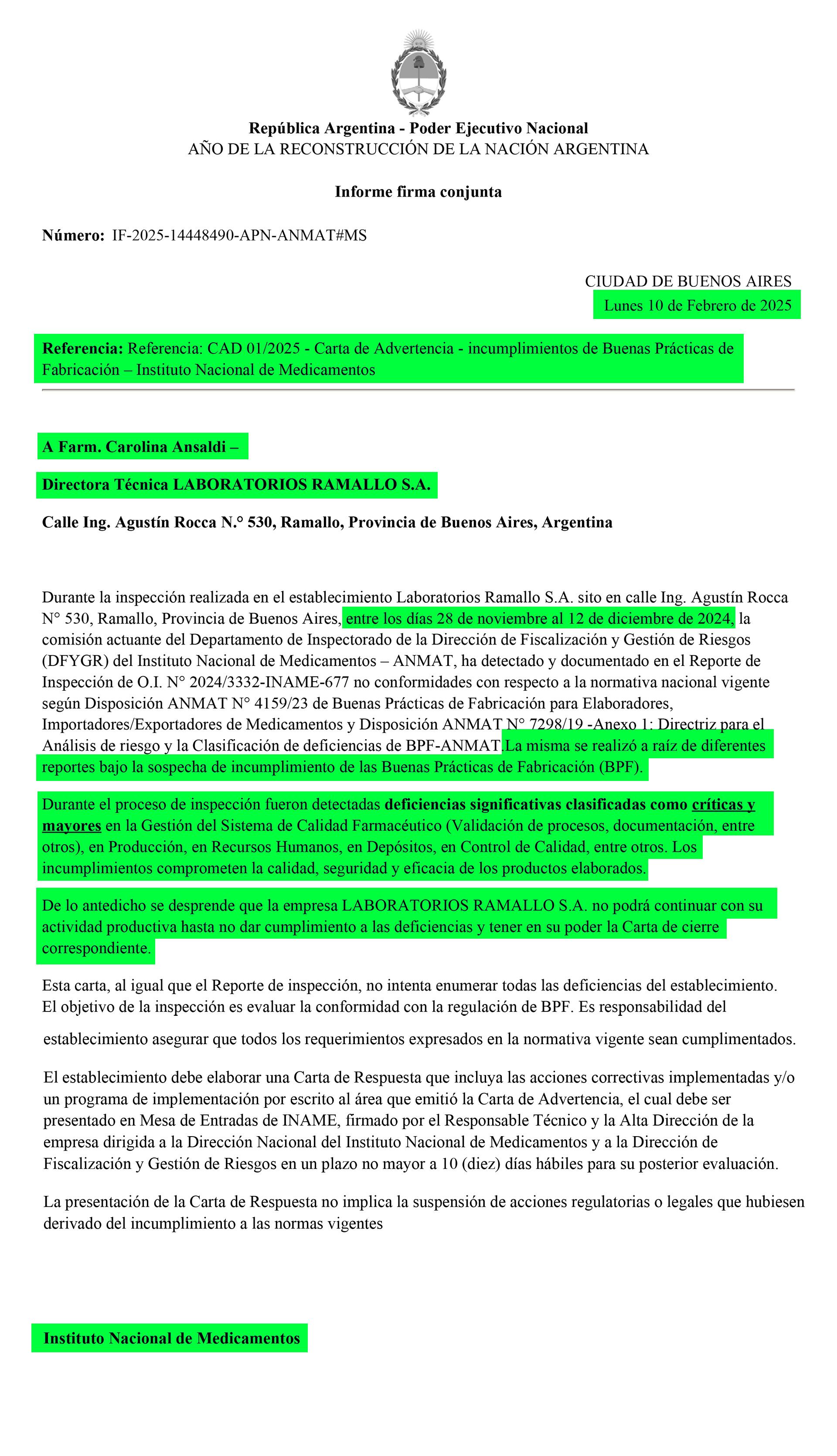 anmat-habia-detectado-graves-irregularidades-en-el-laboratorio-6-dias-antes-de-producir-el-fentanilo-mortal-1 ANMAT había detectado graves irregularidades en el laboratorio 6 días antes de producir el fentanilo mortal