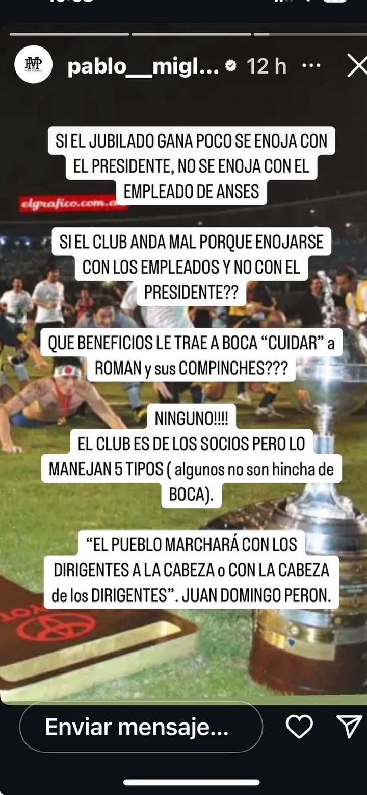 el-contundente-descargo-de-pablo-migliore-contra-la-dirigencia-de-boca-1 El contundente descargo de Pablo Migliore contra la dirigencia de Boca