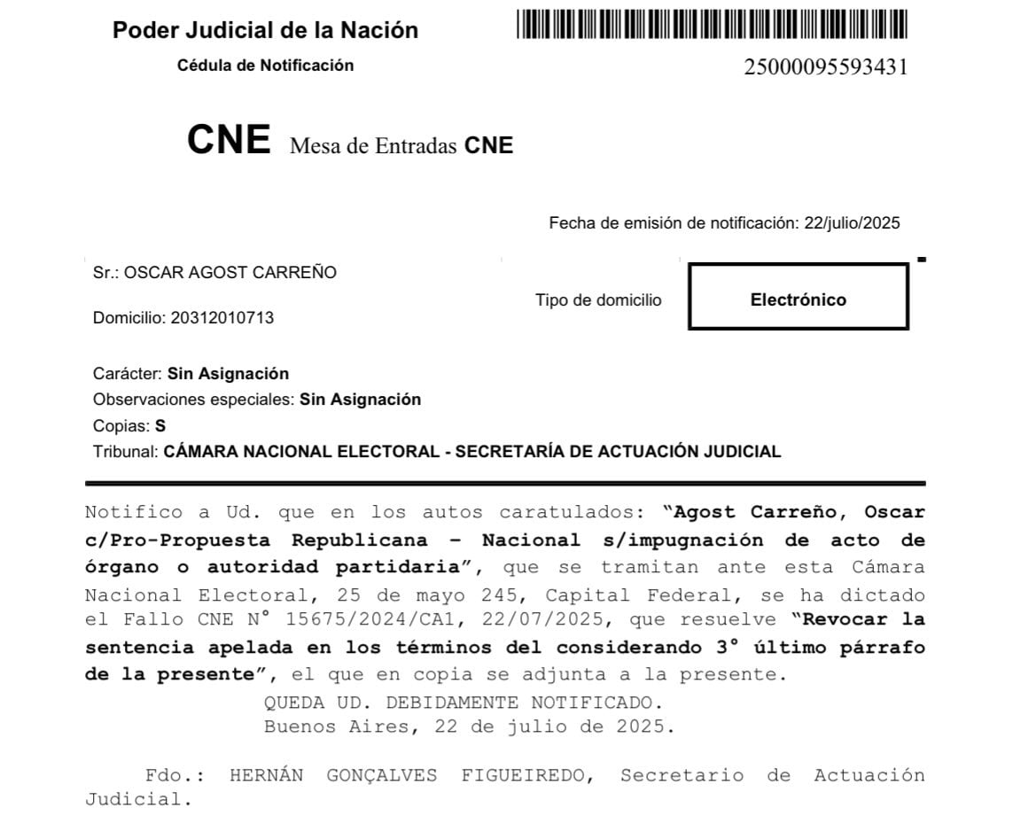 la-cne-anulo-la-intervencion-del-pro-de-cordoba-impulsada-por-mauricio-macri-2 La CNE anuló la intervención del PRO de Córdoba impulsada por Mauricio Macri
