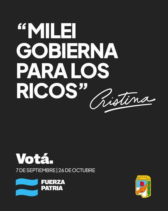 con-frases-de-cristina-kirchner-y-la-palabra-vota-fuerza-patria-convoca-desde-las-redes-a-la-participacion-en-las-proximas-elecciones-3 Con frases de Cristina Kirchner y la palabra “votá”, Fuerza Patria convoca desde las redes a la participación en las próximas elecciones