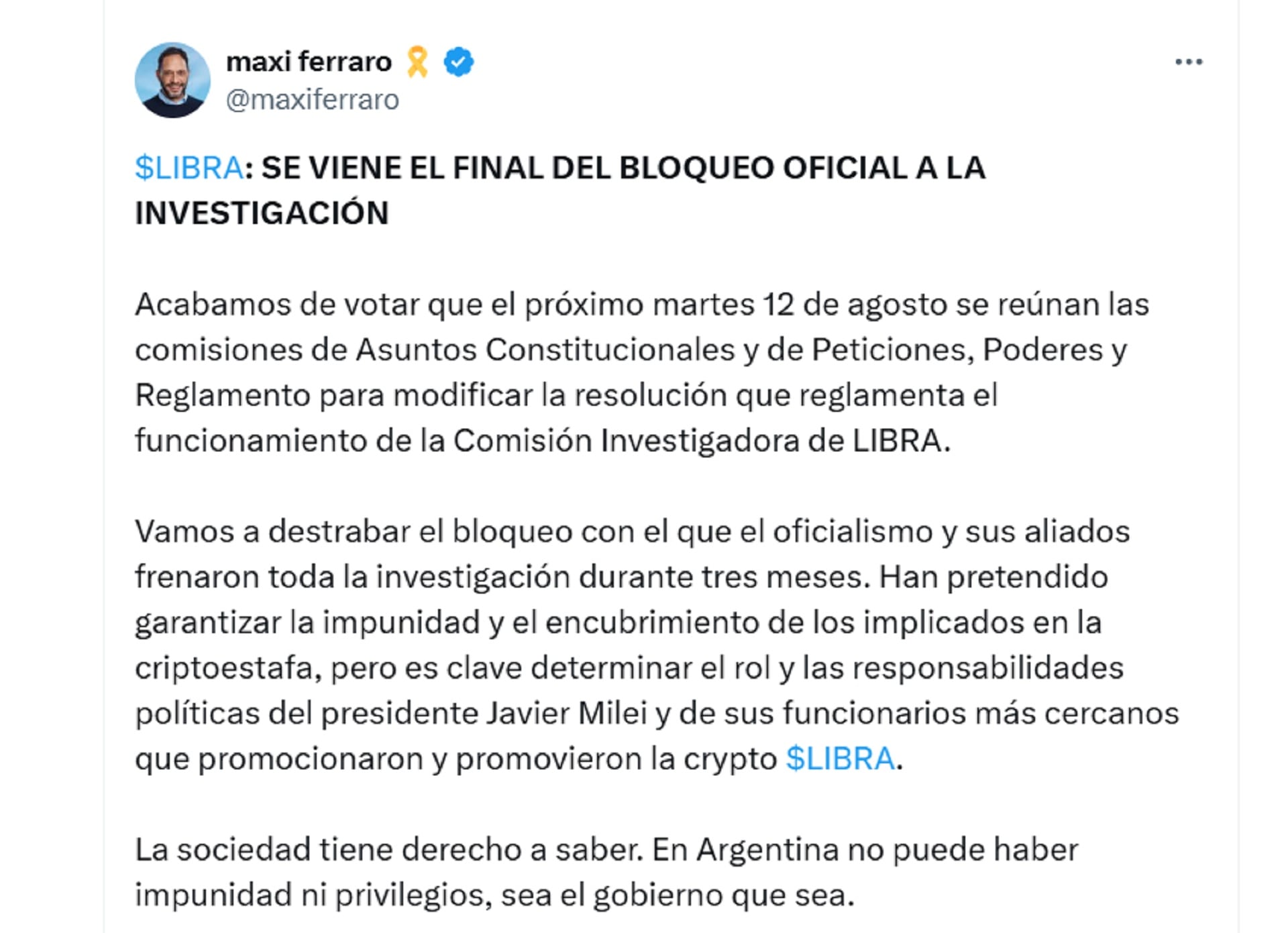con-un-nuevo-emplazamiento-la-oposicion-intentara-sacar-de-la-paralisis-a-la-comision-investigadora-del-caso-libra-1 Con un nuevo emplazamiento, la oposición intentará sacar de la parálisis a la comisión investigadora del caso $Libra