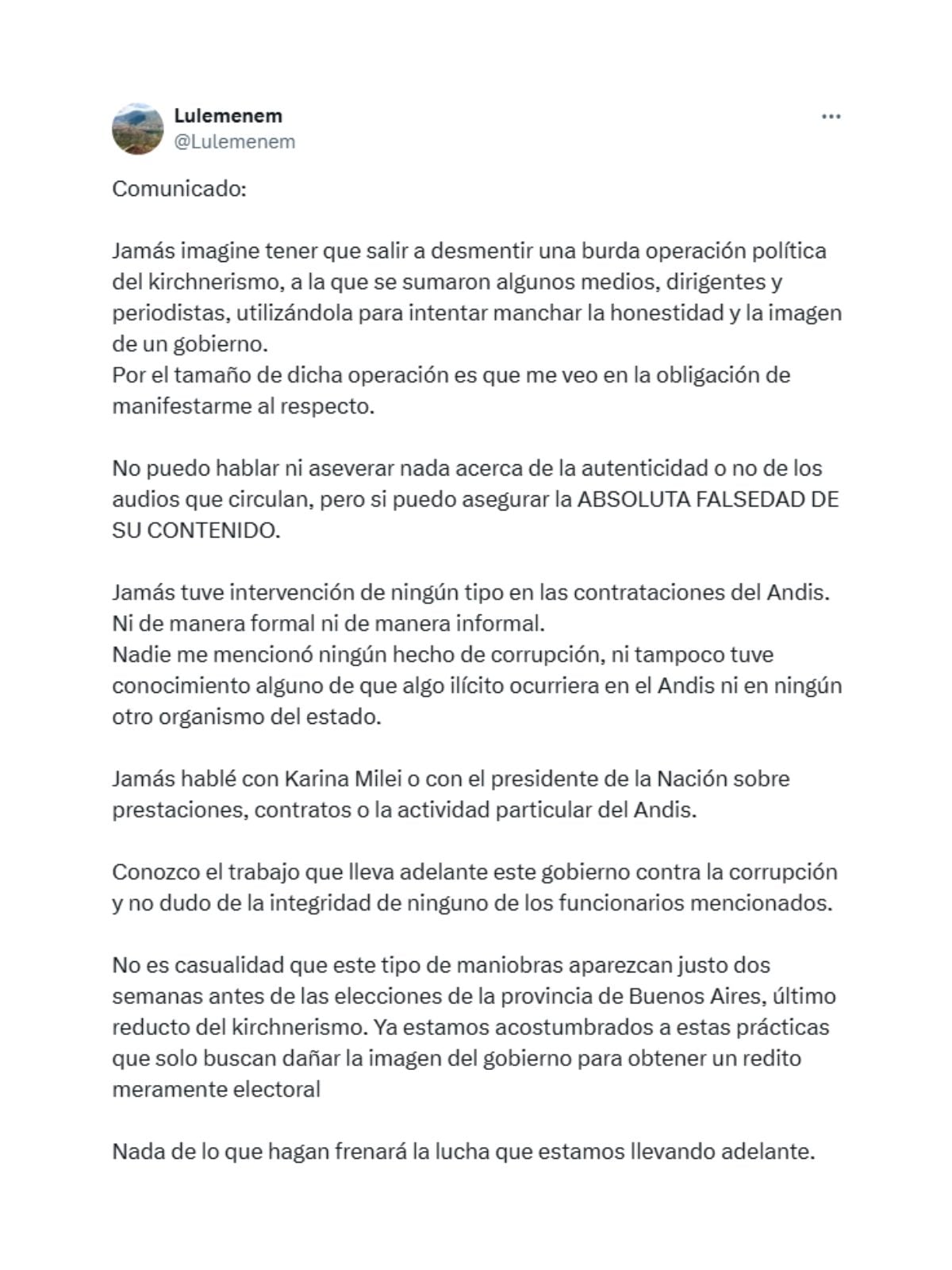 eduardo-lule-menem-hablo-sobre-el-caso-de-las-coimas-en-la-andis-un-burda-operacion-del-kirchnerismo-5 Eduardo “Lule” Menem habló sobre el caso de las coimas en la ANDIS: “Un burda operación del kirchnerismo”