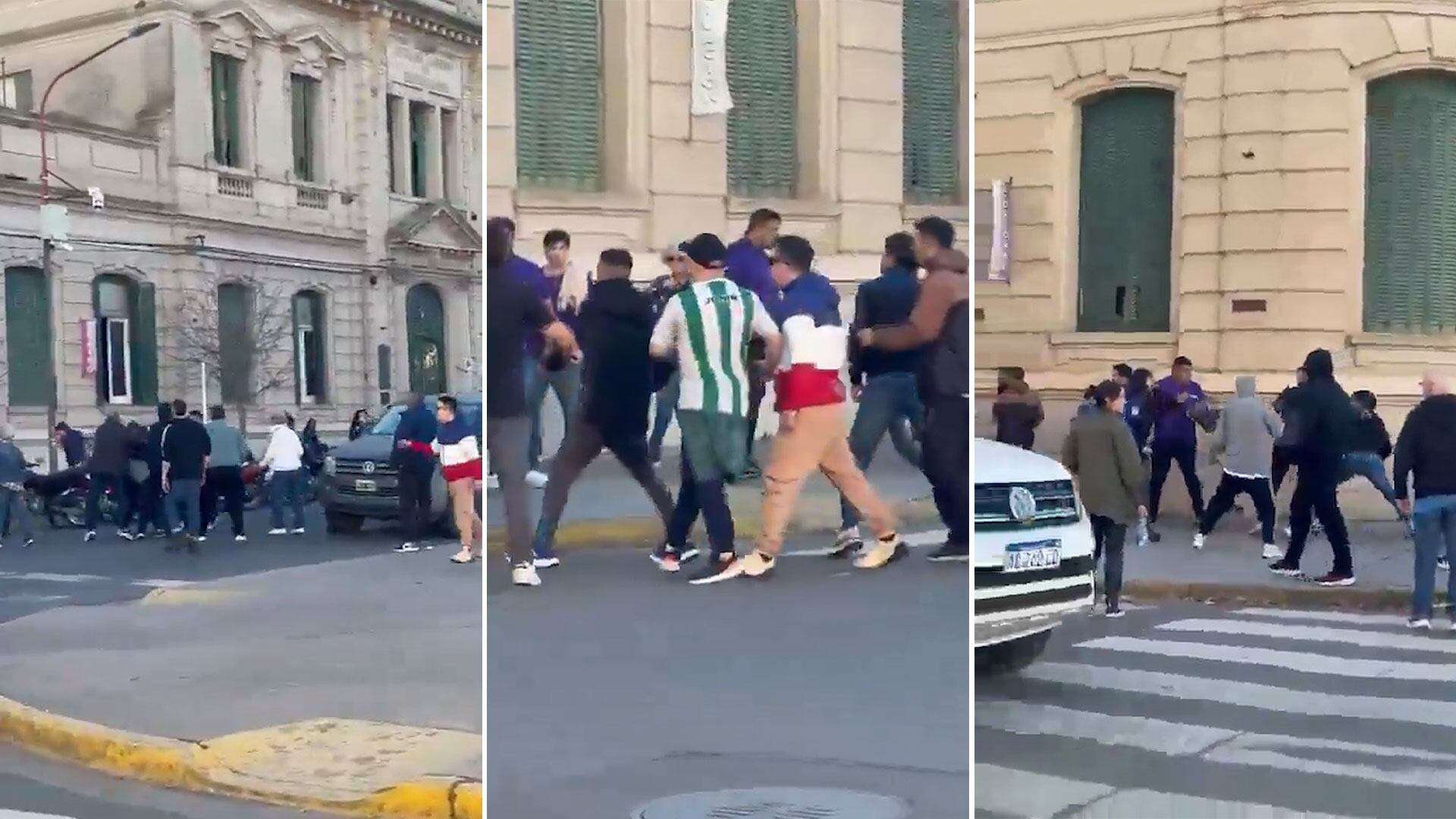 golpes-corridas-y-empujones-en-junin-militantes-del-peronismo-local-se-enfrentaron-con-los-libertarios-en-la-previa-del-acto-de-milei-1 Golpes, corridas y empujones en Junín: militantes del peronismo local se enfrentaron con los libertarios en la previa del acto de Milei