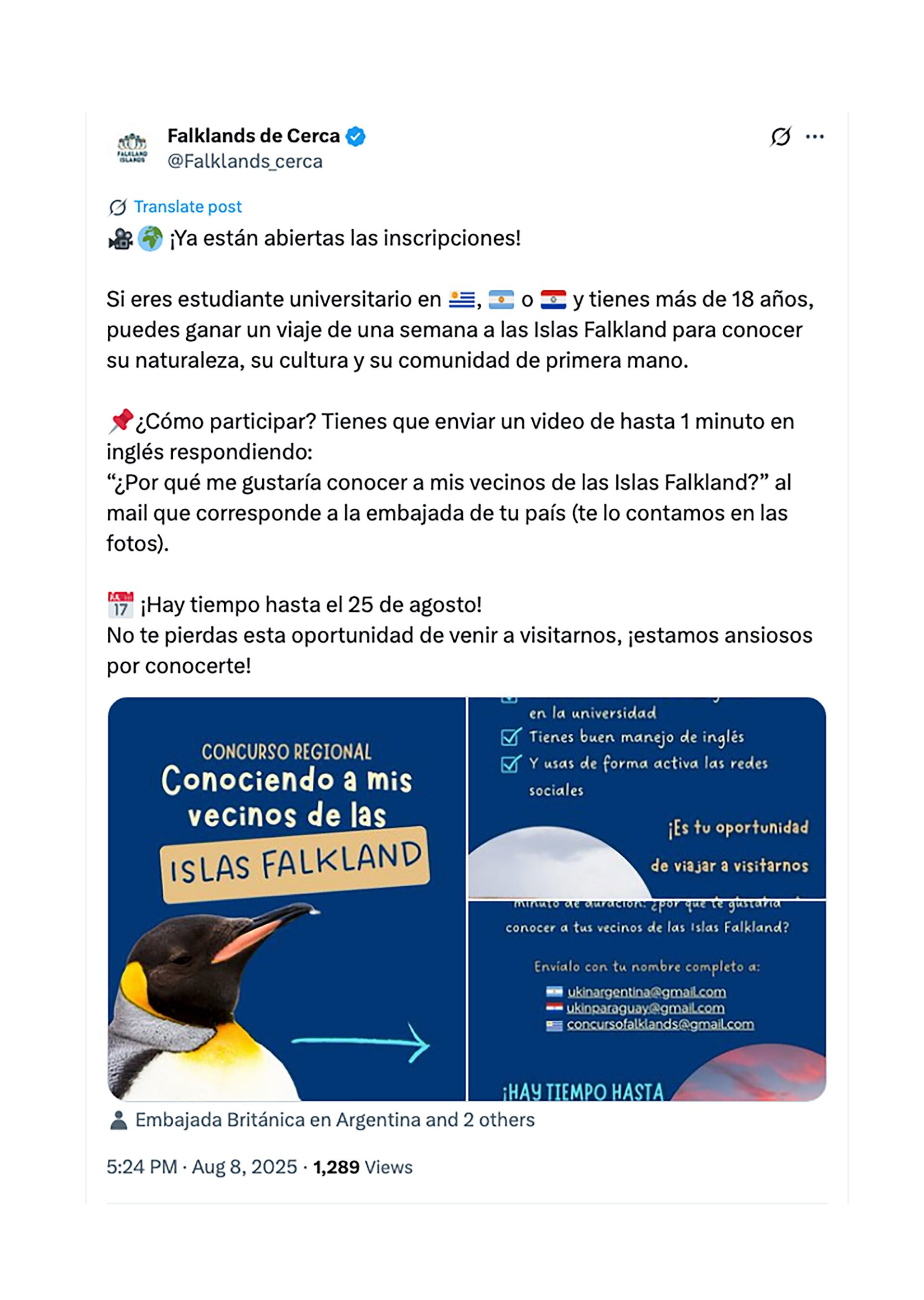 un-concurso-britanico-para-viajar-a-las-malvinas-desato-una-reaccion-del-gobierno-bonaerense-una-nueva-provocacion-3 Un concurso británico para viajar a las Malvinas desató una reacción del gobierno bonaerense: “Una nueva provocación”
