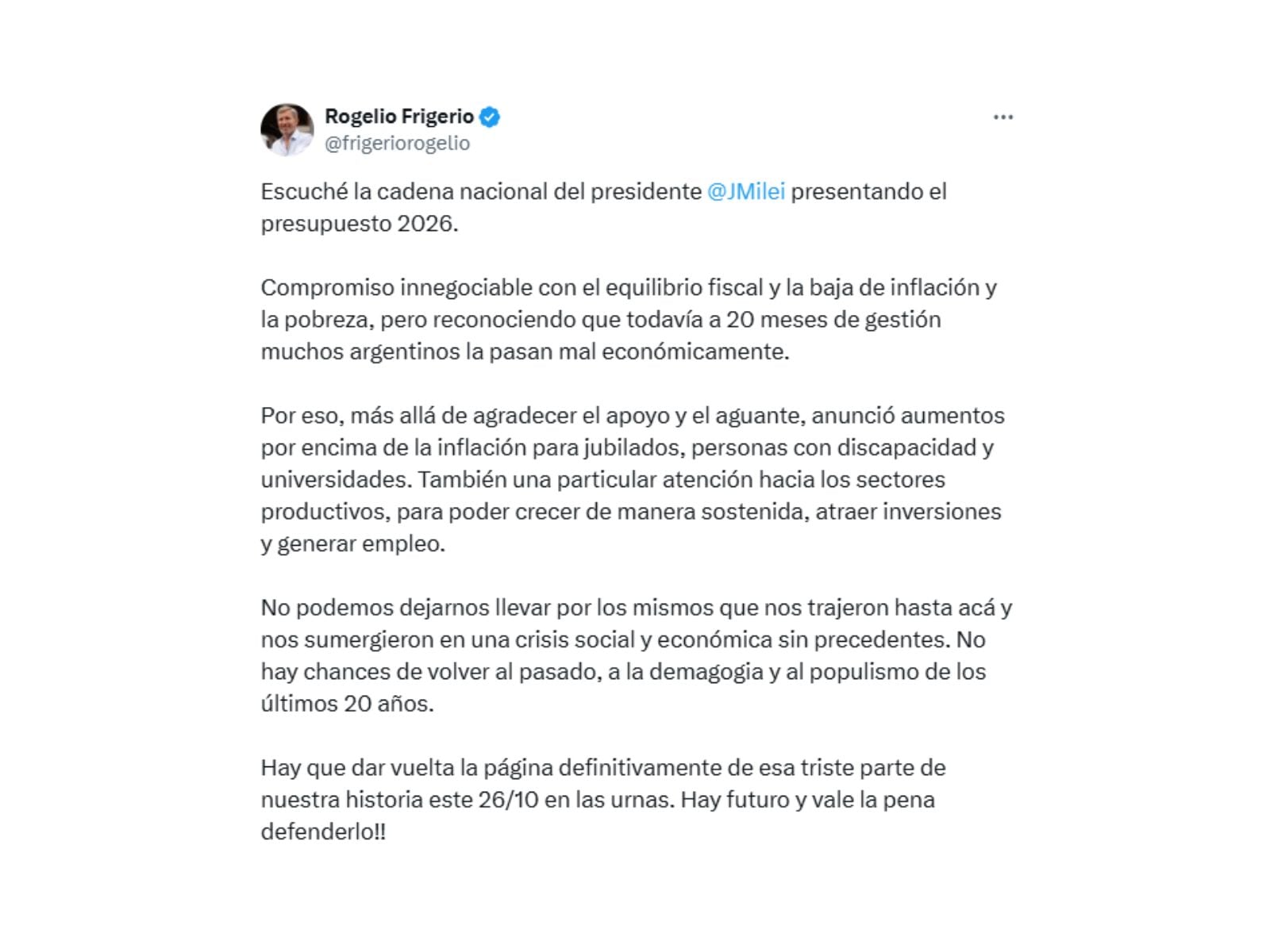asi-reacciono-el-arco-politico-a-la-presentacion-de-javier-milei-del-presupuesto-2026-3 Así reaccionó el arco político a la presentación de Javier Milei del Presupuesto 2026