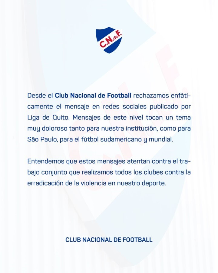el-inoportuno-comentario-de-liga-de-quito-que-nacional-repudio-por-su-relacion-con-la-muerte-de-juan-izquierdo-1 El inoportuno comentario de Liga de Quito que Nacional repudió por su relación con la muerte de Juan Izquierdo
