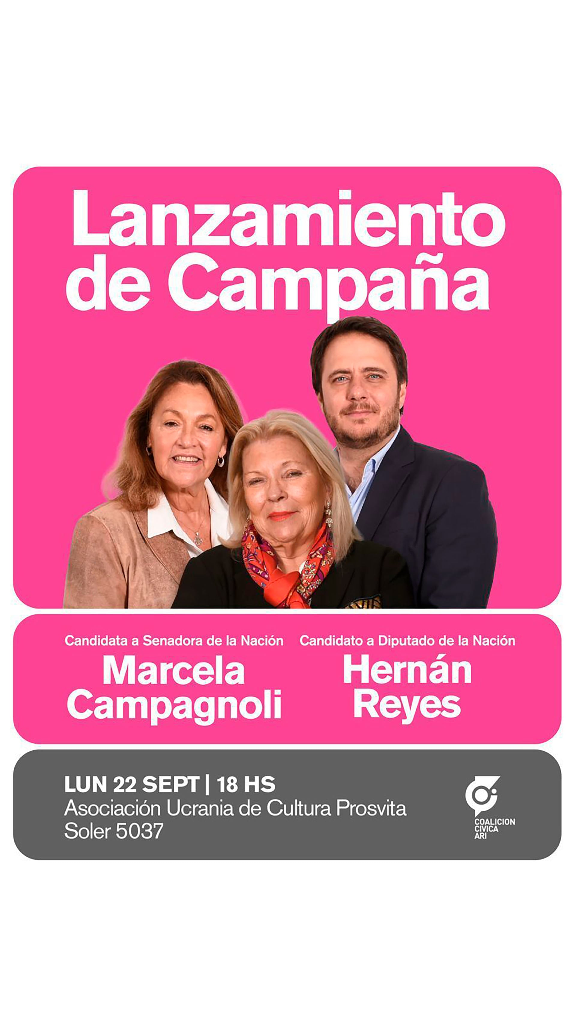 la-coalicion-civica-presentara-a-sus-candidatos-para-las-elecciones-de-octubre-con-la-participacion-de-elisa-carrio La Coalición Cívica presentará a sus candidatos para las elecciones de octubre con la participación de Elisa Carrió