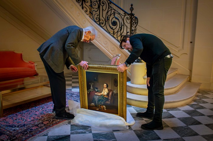  Recuperaron un cuadro de San Martín con una amante desconocida oculto durante 150 años