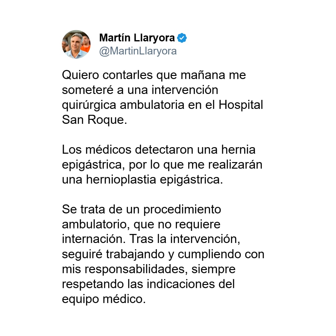 cordoba-martin-llaryora-sera-operado-por-una-hernia-epigastrica-1 Córdoba: Martín Llaryora será operado por una hernia epigástrica