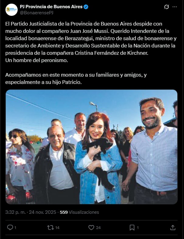 de-cristina-kirchner-a-sergio-massa-los-principales-dirigentes-del-pj-despidieron-a-juan-jose-mussi-15 De Cristina Kirchner a Sergio Massa: los principales dirigentes del PJ despidieron a Juan José Mussi