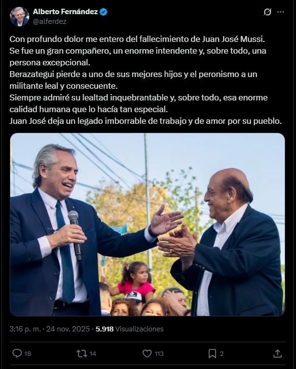de-cristina-kirchner-a-sergio-massa-los-principales-dirigentes-del-pj-despidieron-a-juan-jose-mussi-2 De Cristina Kirchner a Sergio Massa: los principales dirigentes del PJ despidieron a Juan José Mussi