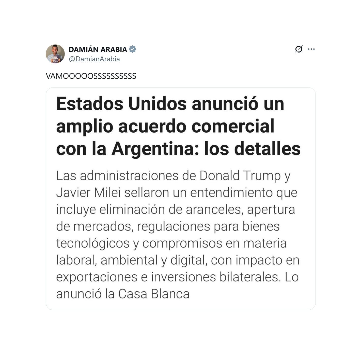 la-libertad-avanza-destaco-el-acuerdo-comercial-que-argentina-alcanzo-con-estados-unidos-10 La Libertad Avanza destacó el acuerdo comercial que Argentina alcanzó con Estados Unidos