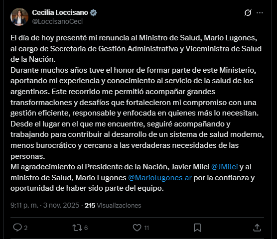 renuncio-la-viceministra-de-salud-cecilia-loccisano Renunció la viceministra de Salud, Cecilia Loccisano