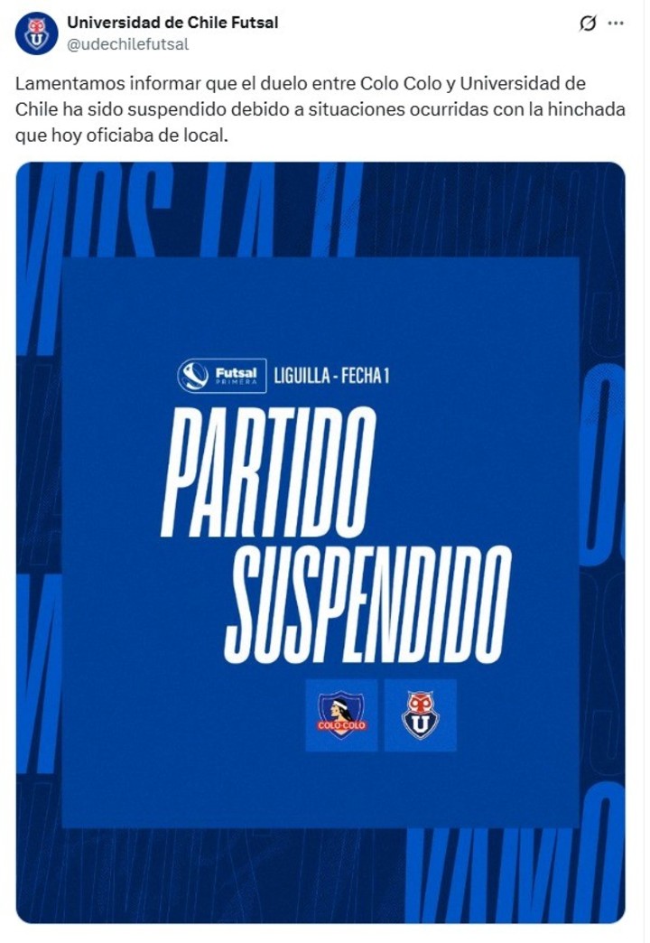 sigue-la-violencia-en-chile-hinchas-de-colo-colo-provocaron-incidentes-en-un-partido-de-futsal-frente-a-la-u-2 Sigue la violencia en Chile: hinchas de Colo Colo provocaron incidentes en un partido de futsal frente a la U