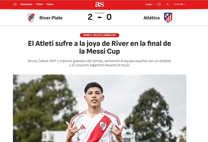 asi-vieron-en-europa-la-consagracion-de-river-en-la-messi-cup-el-clon-de-julian-alvarez-y-mas-1 Así vieron en Europa la consagración de River en la Messi Cup: "El clon de Julián Álvarez" y más