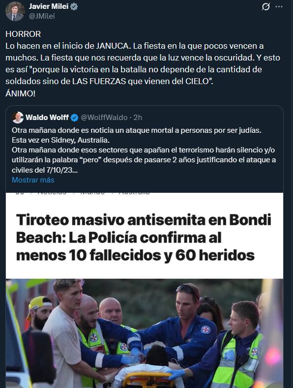 horror-javier-milei-condeno-el-ataque-terrorista-durante-una-celebracion-judia-en-australia-2 “Horror”: Javier Milei condenó el ataque terrorista durante una celebración judía en Australia