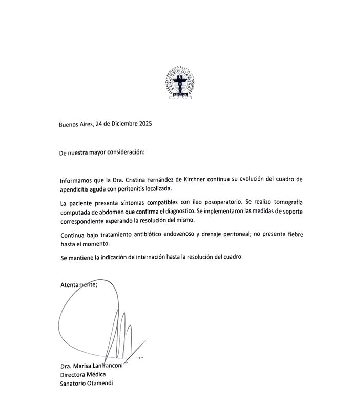 nuevo-parte-medico-de-cristina-kirchner-presento-una-leve-complicacion-en-el-intestino-1 Nuevo parte médico de Cristina Kirchner: presentó una leve complicación en el intestino