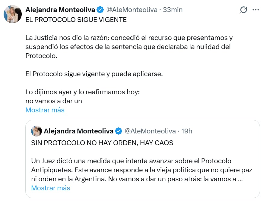 tras-la-apelacion-del-gobierno-la-justicia-mantuvo-en-vigencia-el-protocolo-antipiquetes-1 Tras la apelación del Gobierno, la Justicia mantuvo en vigencia el protocolo antipiquetes