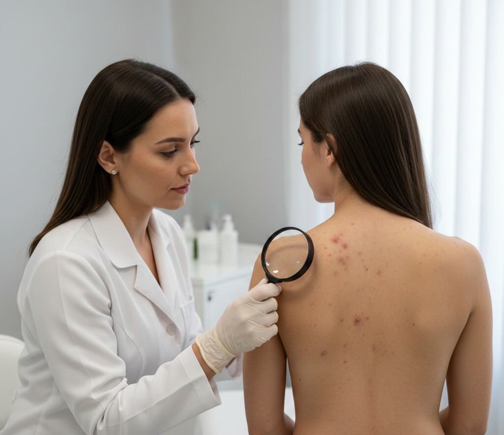 Las alteraciones hormonales y la predisposición genética influyen en la aparición del acné en la espalda, sumándose a la acumulación de grasa y células muertas (Imagen Ilustrativa Infobae)