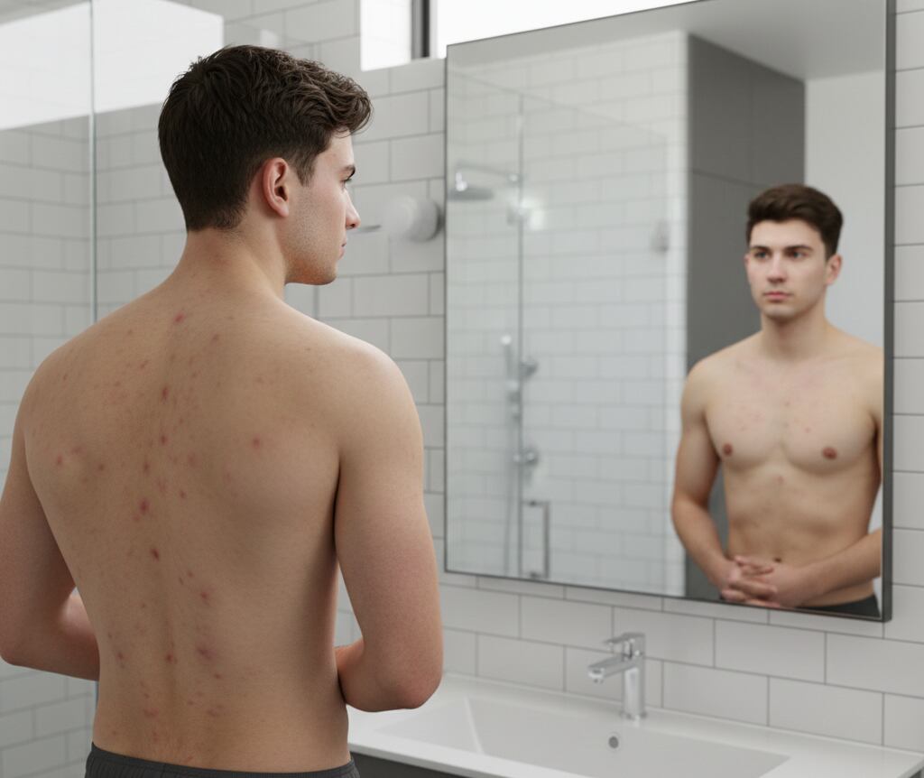 El bacne puede afectar la autoestima y limitar la comodidad en actividades cotidianas, especialmente durante el calor o el ejercicio (Imagen Ilustrativa Infobae)