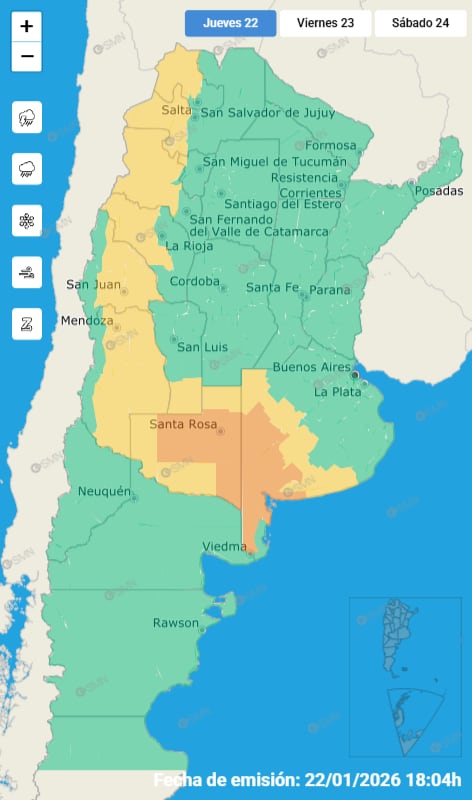 Regiones del sur y centro del país permanecen bajo alerta amarilla y naranja por tormentas intensas y ráfagas de viento