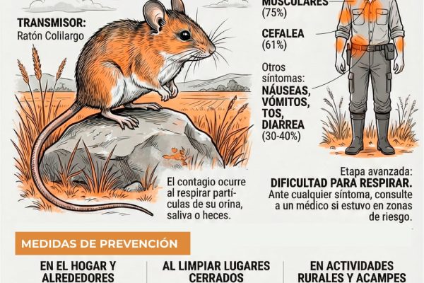 Alerta por hantavirus: los casos entre julio y diciembre de 2025 alcanzaron el umbral crítico en Argentina