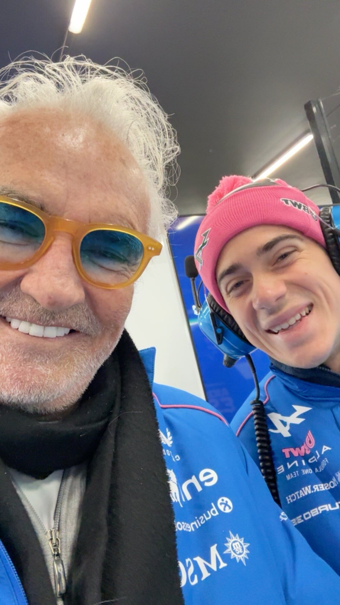 La foto que subió Briatore con Colapinto en Silverstone