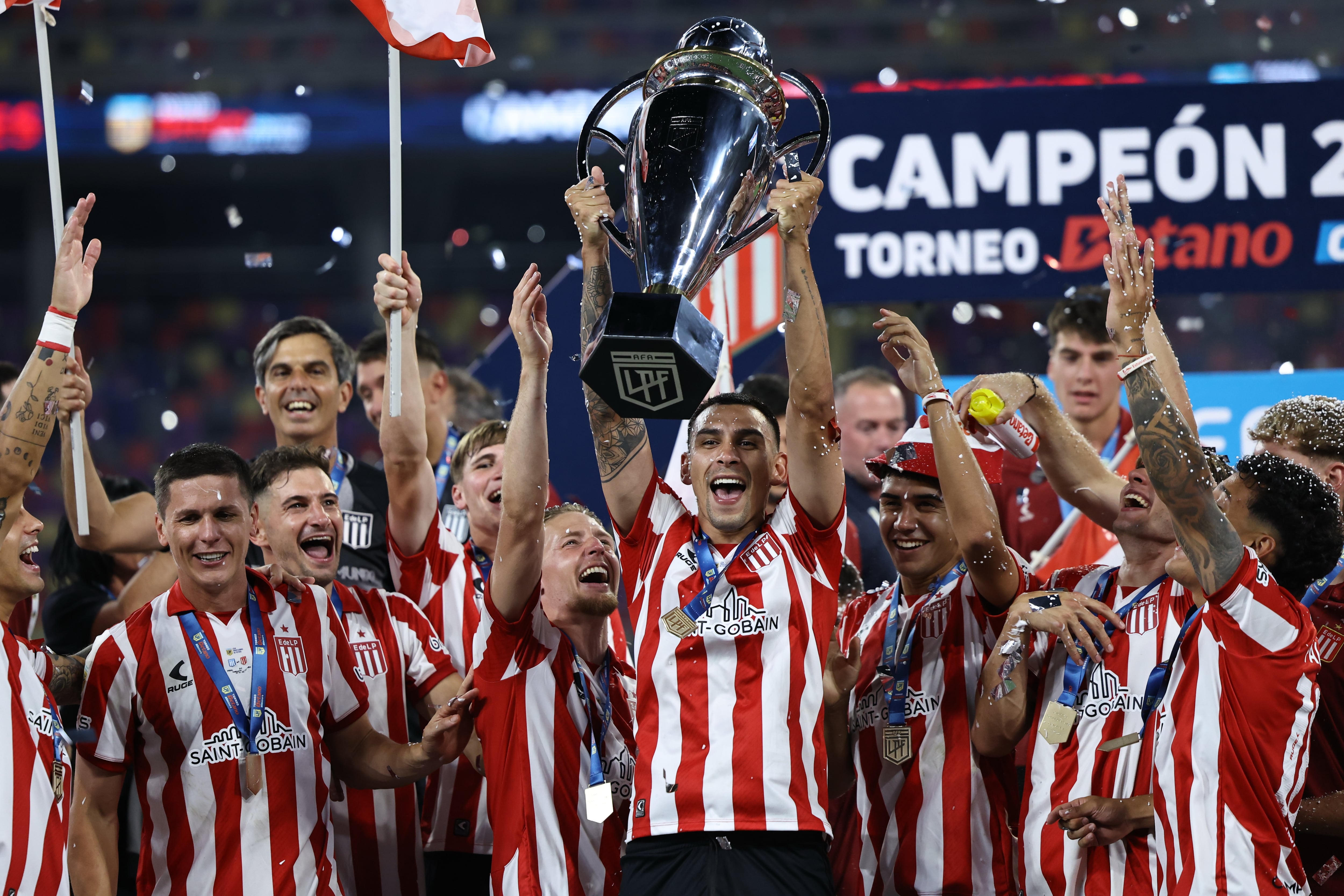 Estudiantes le ganó a Racing y se coronó en el Torneo Clausura 2025 (Crédito: AP/Nicolas Aguilera)