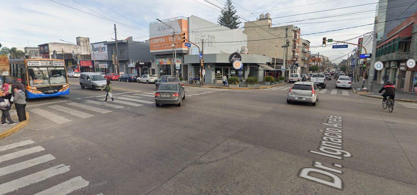 La esquina en donde el prófugo fue detenido este miércoles