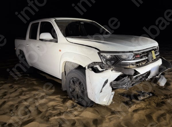 Otro ángulo de cómo quedó la camioneta 