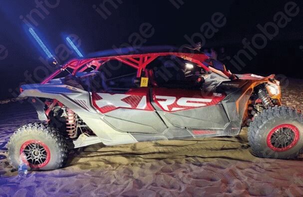 Este es el UTV en el que viajaban Bastian, su papá, una mujer y otras dos menores 