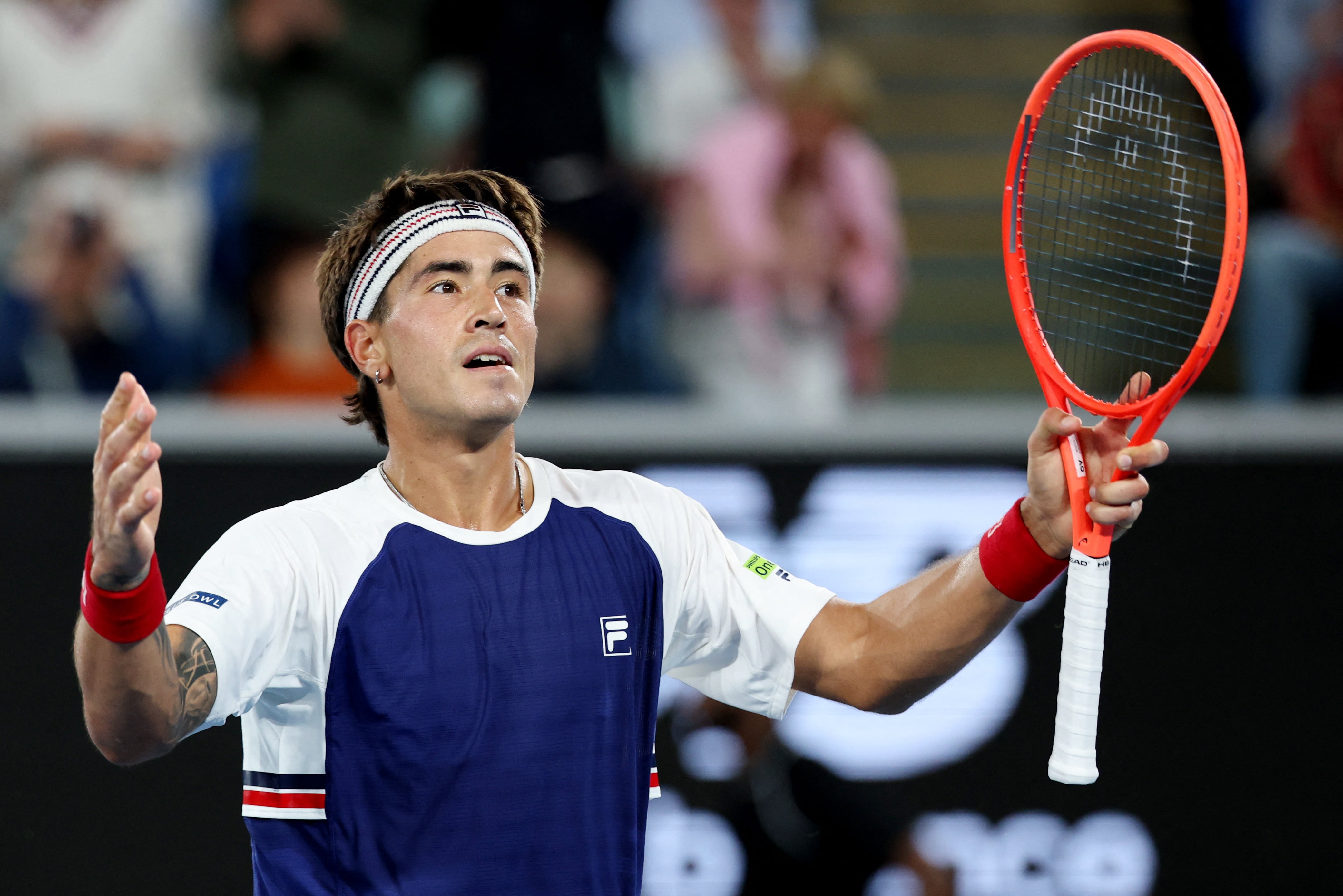 Francisco Comesaña no pudo avanzar en Melbourne y quedó eliminado en la segunda ronda del Australian Open ante Frances Tiafoe (Crédito: REUTERS/Edgar Su)