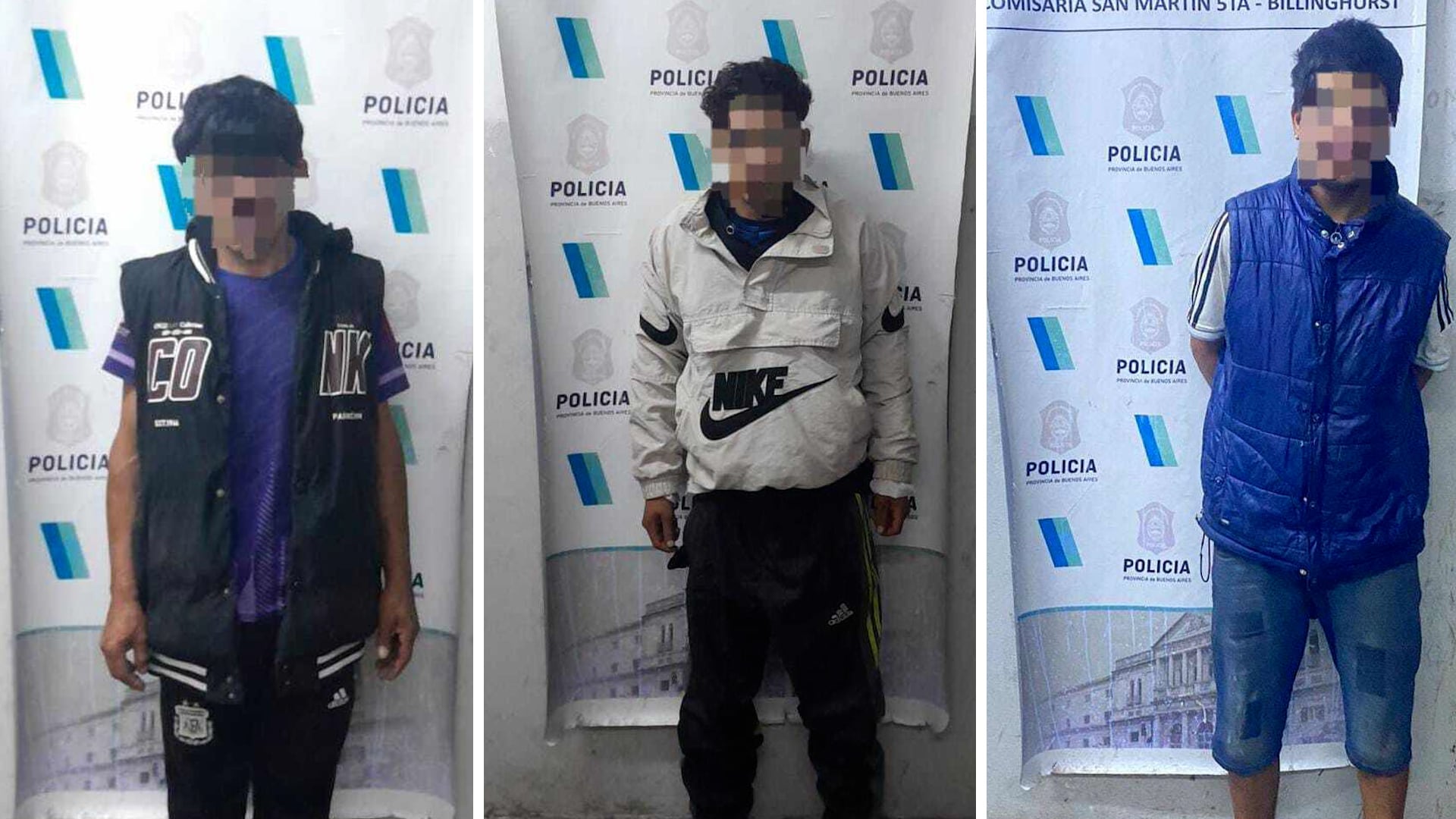 Los tres sospechosos detenidos