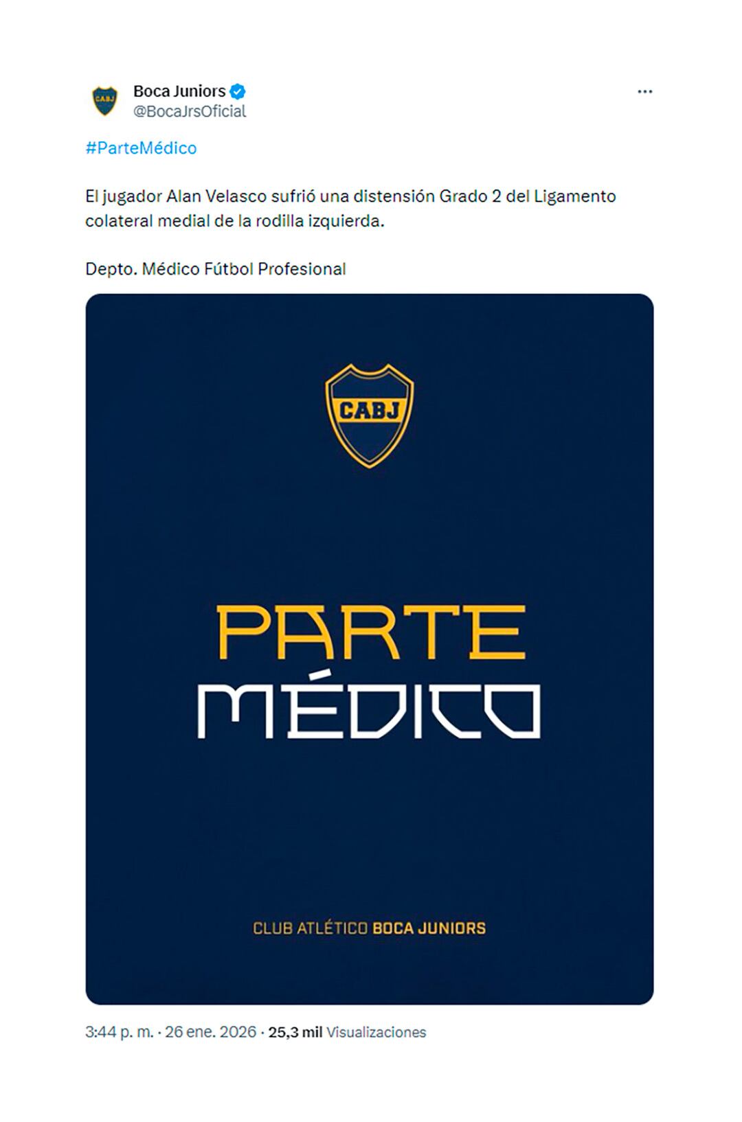 El parte médico 