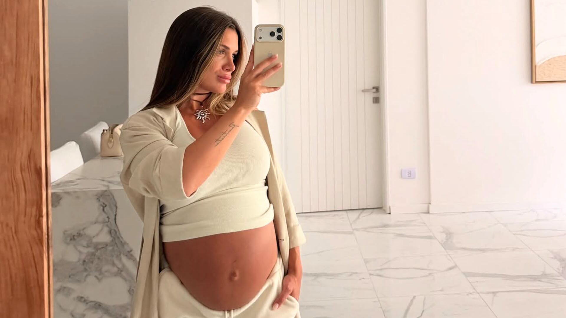 Cami Homs durante su embarazo de Aitana (Instagram)